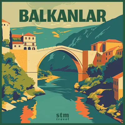 Balkan turu, Mostar Köprüsü ve Neretva Nehri manzarası